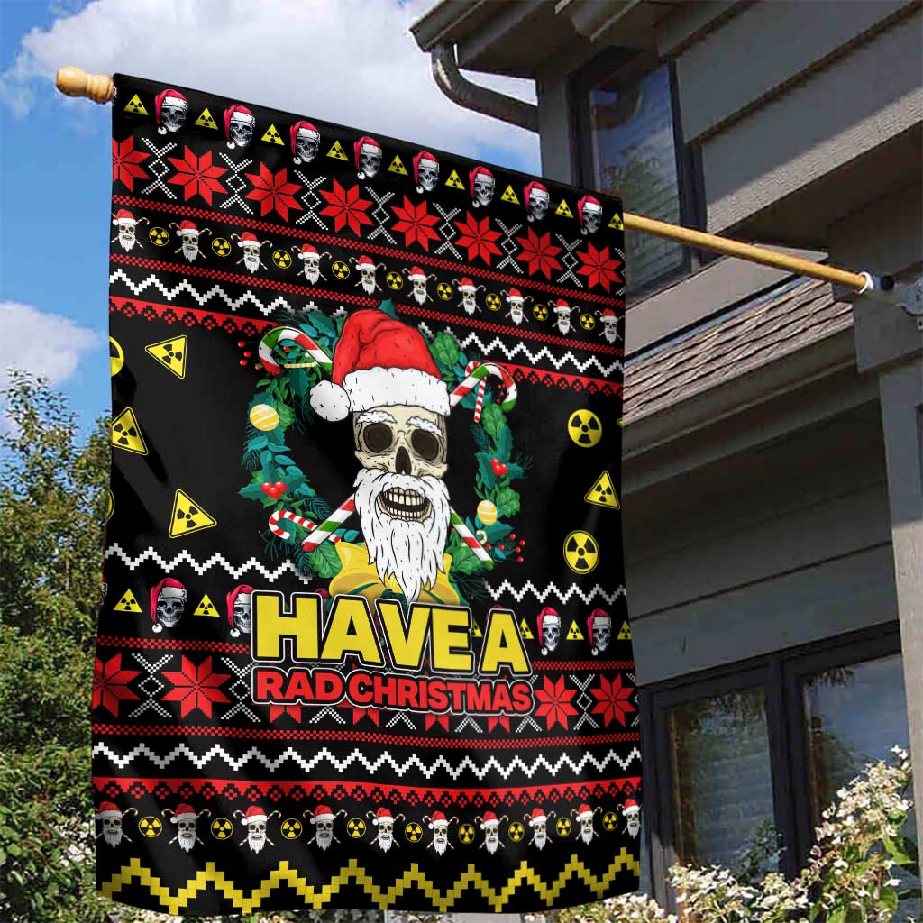 Skull Have A Rad Christmas Garden Flag Xmas Holiday Patterns - Wonder Print Shop