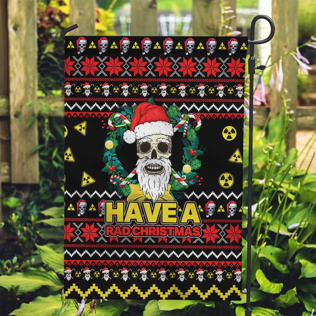 Skull Have A Rad Christmas Garden Flag Xmas Holiday Patterns - Wonder Print Shop
