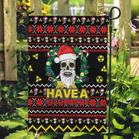 Skull Have A Rad Christmas Garden Flag Xmas Holiday Patterns - Wonder Print Shop