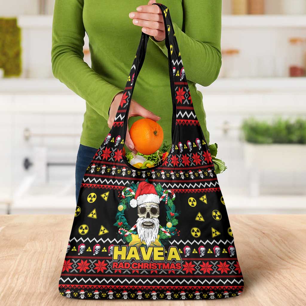 Skull Have A Rad Christmas Grocery Bag Xmas Holiday Patterns - Wonder Print Shop