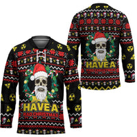 Skull Have A Rad Christmas Hockey Jersey Xmas Holiday Patterns - Wonder Print Shop