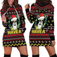 Skull Have A Rad Christmas Hoodie Dress Xmas Holiday Patterns - Wonder Print Shop