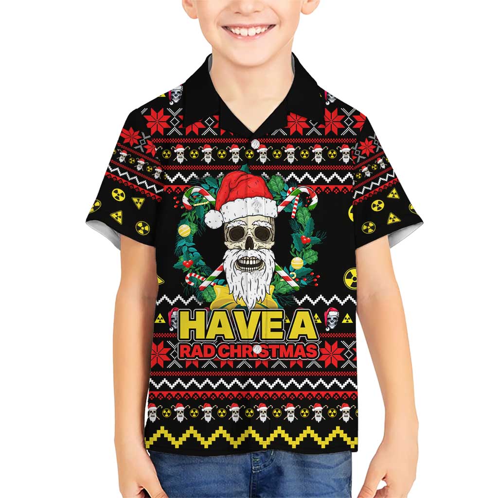 Skull Have A Rad Christmas Kid Hawaiian Shirt Xmas Holiday Patterns - Wonder Print Shop