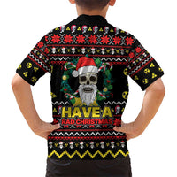 Skull Have A Rad Christmas Kid Hawaiian Shirt Xmas Holiday Patterns - Wonder Print Shop