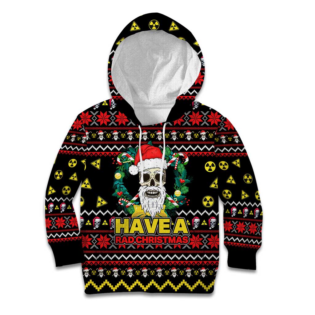 Skull Have A Rad Christmas Kid Hoodie Xmas Holiday Patterns - Wonder Print Shop