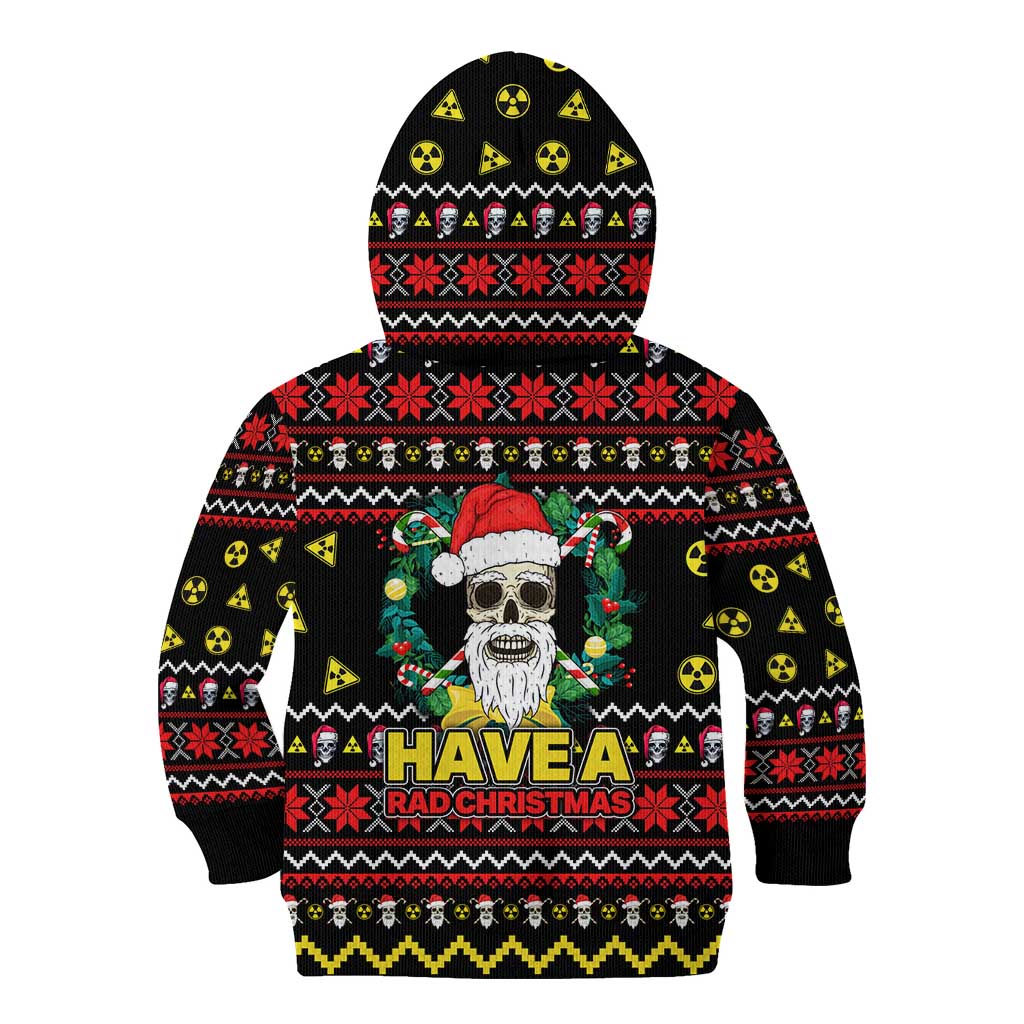 Skull Have A Rad Christmas Kid Hoodie Xmas Holiday Patterns - Wonder Print Shop