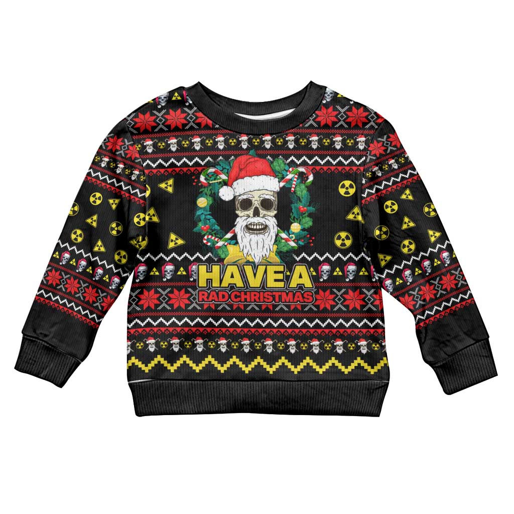 Skull Have A Rad Christmas Kid Ugly Christmas Sweater Xmas Holiday Patterns - Wonder Print Shop