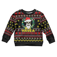 Skull Have A Rad Christmas Kid Ugly Christmas Sweater Xmas Holiday Patterns - Wonder Print Shop
