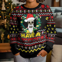 Skull Have A Rad Christmas Kid Ugly Christmas Sweater Xmas Holiday Patterns - Wonder Print Shop