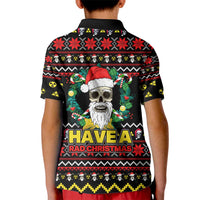 Skull Have A Rad Christmas Kid Polo Shirt Xmas Holiday Patterns - Wonder Print Shop