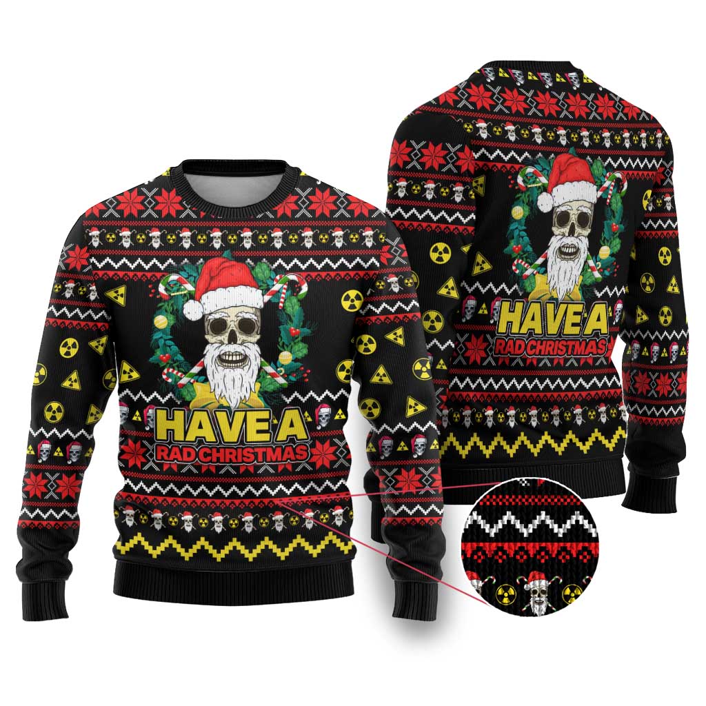 Skull Have A Rad Christmas Ugly Christmas Sweater Xmas Holiday Patterns - Wonder Print Shop