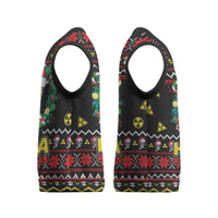 Skull Have A Rad Christmas Knitted V-Neck Vest Xmas Holiday Patterns - Wonder Print Shop