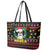 Skull Have A Rad Christmas Leather Tote Bag Xmas Holiday Patterns - Wonder Print Shop