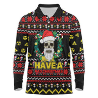 Skull Have A Rad Christmas Long Sleeve Polo Shirt Xmas Holiday Patterns - Wonder Print Shop
