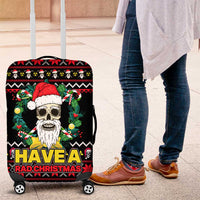 Skull Have A Rad Christmas Luggage Cover Xmas Holiday Patterns - Wonder Print Shop