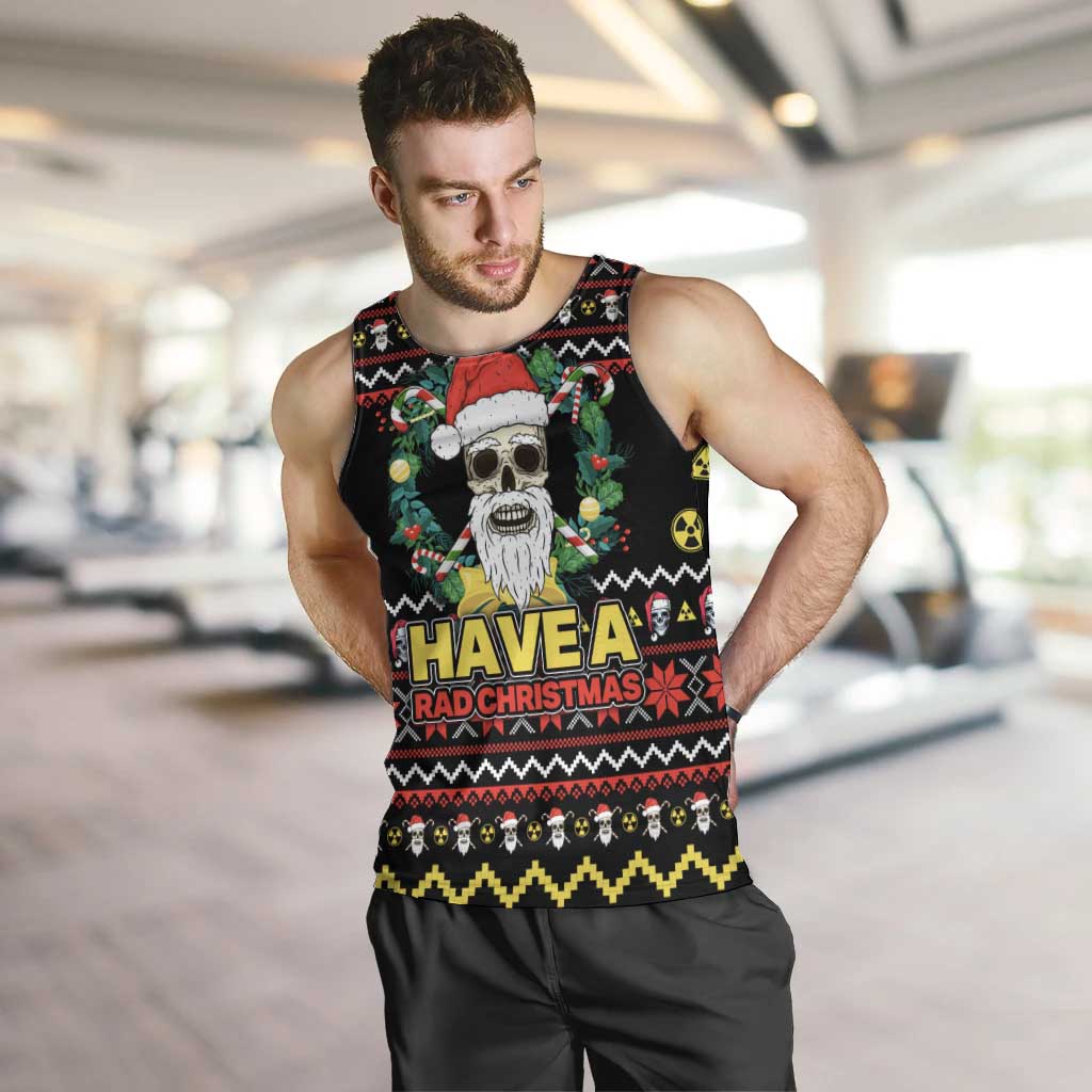 Skull Have A Rad Christmas Men Tank Top Xmas Holiday Patterns - Wonder Print Shop