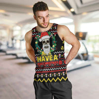 Skull Have A Rad Christmas Men Tank Top Xmas Holiday Patterns - Wonder Print Shop