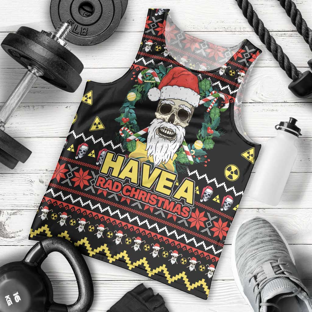 Skull Have A Rad Christmas Men Tank Top Xmas Holiday Patterns - Wonder Print Shop