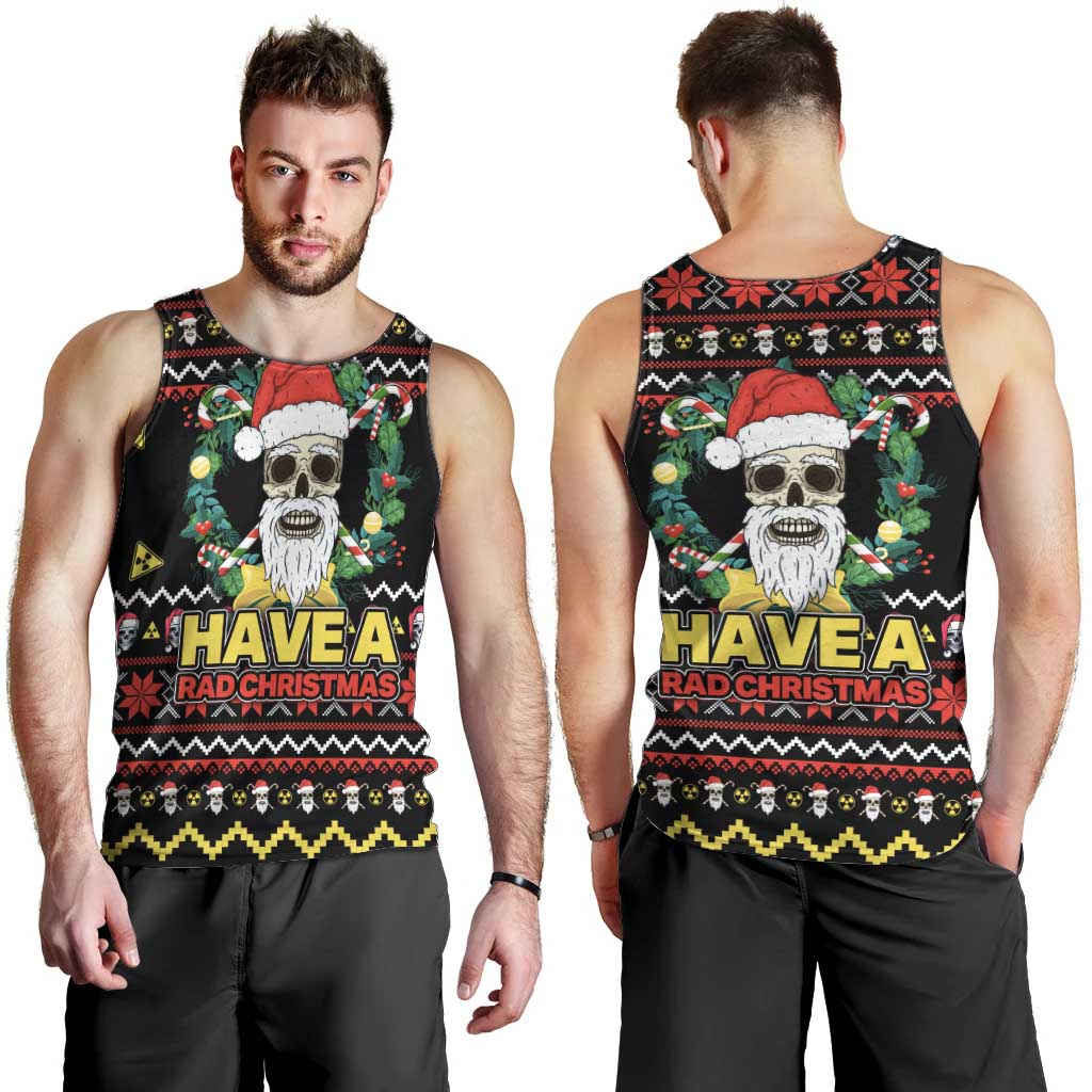 Skull Have A Rad Christmas Men Tank Top Xmas Holiday Patterns - Wonder Print Shop