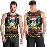 Skull Have A Rad Christmas Men Tank Top Xmas Holiday Patterns - Wonder Print Shop