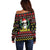 Skull Have A Rad Christmas Off Shoulder Sweater Xmas Holiday Patterns - Wonder Print Shop