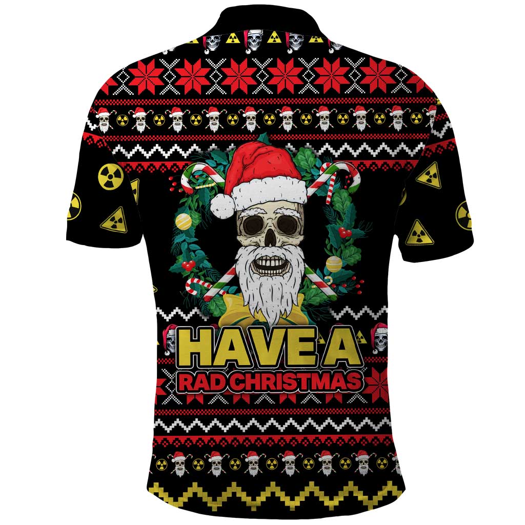 Skull Have A Rad Christmas Polo Shirt Xmas Holiday Patterns - Wonder Print Shop