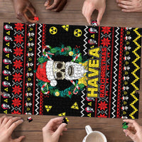 Skull Have A Rad Christmas Puzzle Xmas Holiday Patterns - Wonder Print Shop