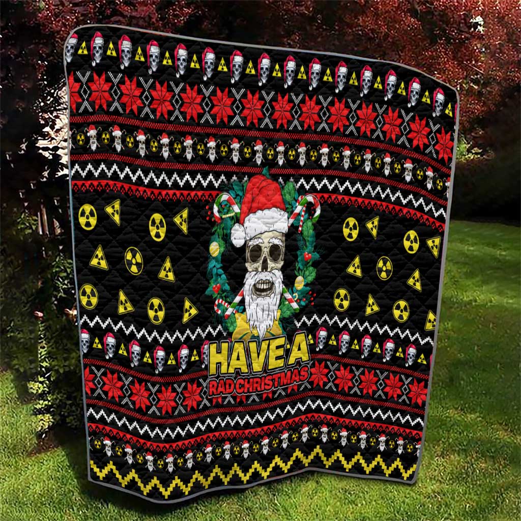 Skull Have A Rad Christmas Quilt Xmas Holiday Patterns - Wonder Print Shop