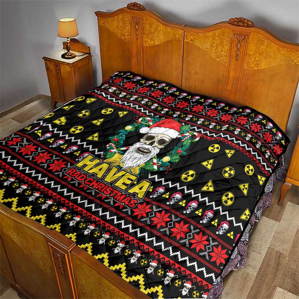 Skull Have A Rad Christmas Quilt Xmas Holiday Patterns - Wonder Print Shop