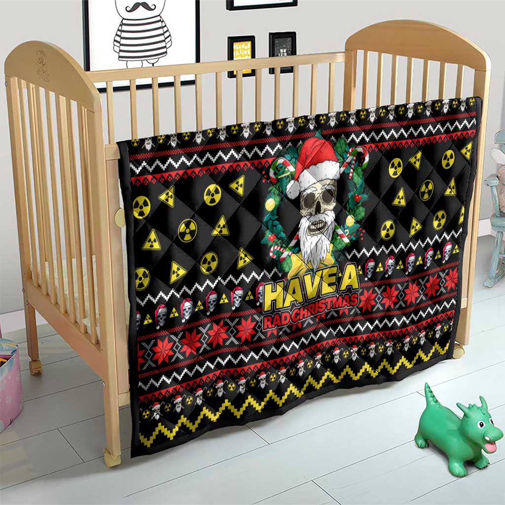 Skull Have A Rad Christmas Quilt Xmas Holiday Patterns - Wonder Print Shop
