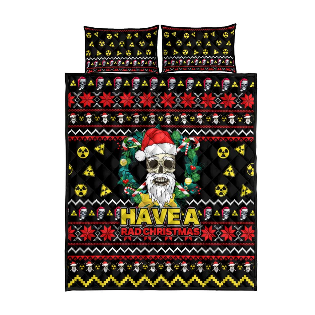 Skull Have A Rad Christmas Quilt Bed Set Xmas Holiday Patterns - Wonder Print Shop