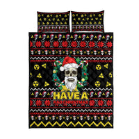 Skull Have A Rad Christmas Quilt Bed Set Xmas Holiday Patterns - Wonder Print Shop
