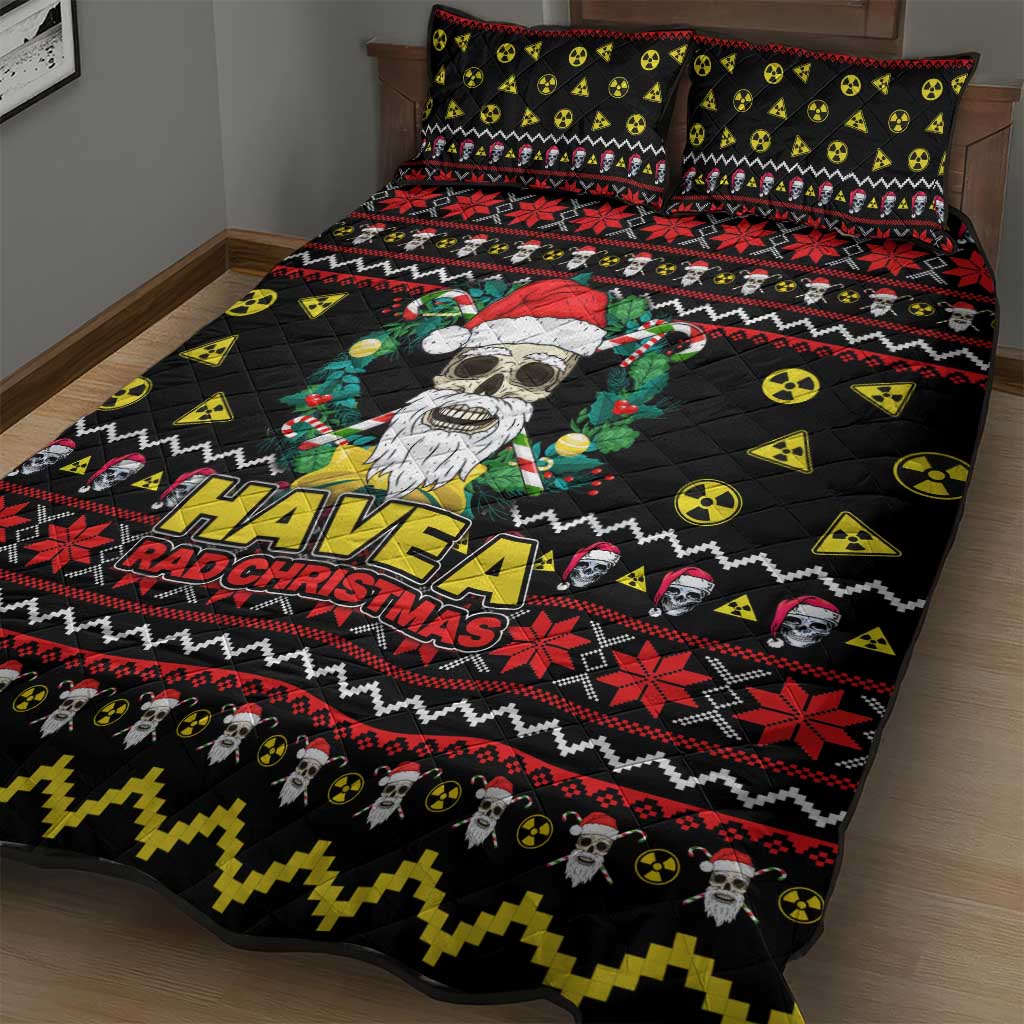 Skull Have A Rad Christmas Quilt Bed Set Xmas Holiday Patterns - Wonder Print Shop