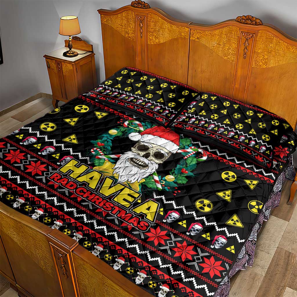 Skull Have A Rad Christmas Quilt Bed Set Xmas Holiday Patterns - Wonder Print Shop