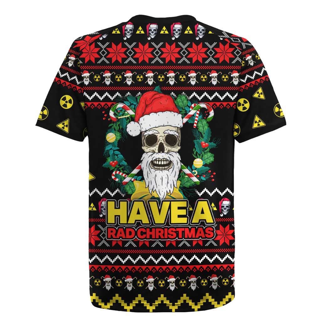 Skull Have A Rad Christmas Rugby Jersey Xmas Holiday Patterns - Wonder Print Shop