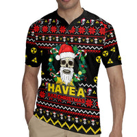 Skull Have A Rad Christmas Rugby Jersey Xmas Holiday Patterns - Wonder Print Shop