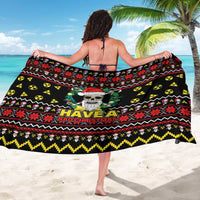 Skull Have A Rad Christmas Sarong Xmas Holiday Patterns - Wonder Print Shop