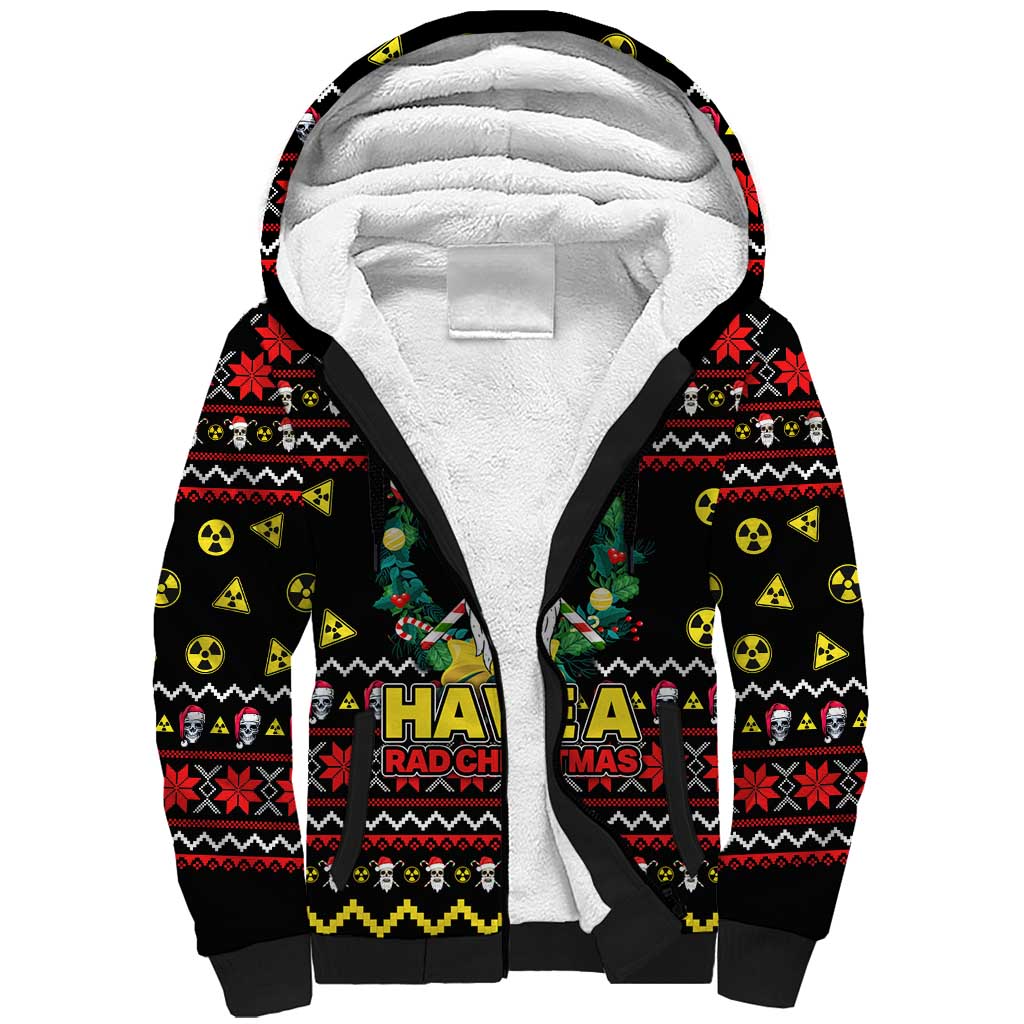 Skull Have A Rad Christmas Sherpa Hoodie Xmas Holiday Patterns - Wonder Print Shop