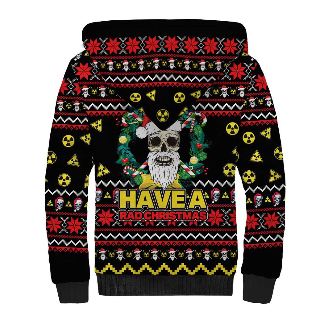 Skull Have A Rad Christmas Sherpa Hoodie Xmas Holiday Patterns - Wonder Print Shop
