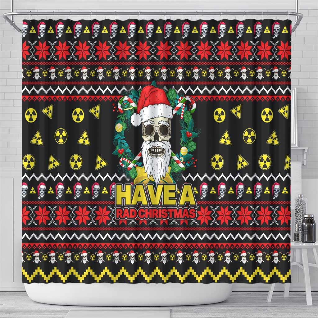 Skull Have A Rad Christmas Shower Curtain Xmas Holiday Patterns - Wonder Print Shop