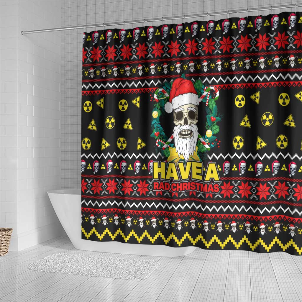 Skull Have A Rad Christmas Shower Curtain Xmas Holiday Patterns - Wonder Print Shop