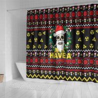 Skull Have A Rad Christmas Shower Curtain Xmas Holiday Patterns - Wonder Print Shop