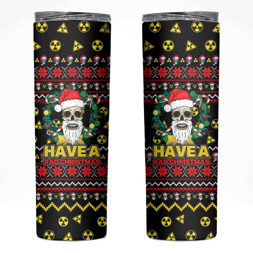 Skull Have A Rad Christmas Skinny Tumbler Xmas Holiday Patterns - Wonder Print Shop
