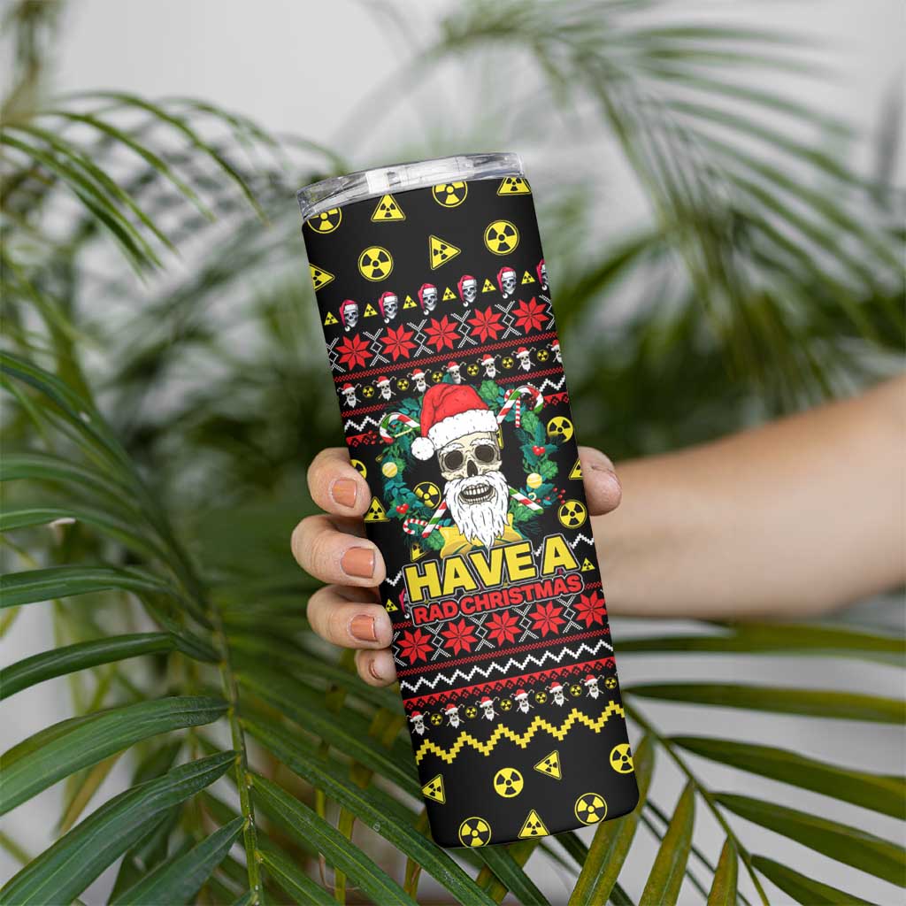 Skull Have A Rad Christmas Skinny Tumbler Xmas Holiday Patterns - Wonder Print Shop