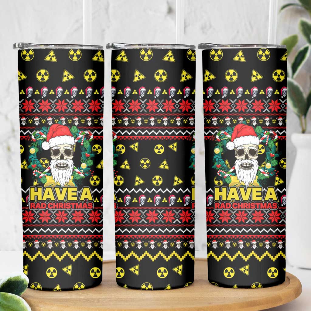 Skull Have A Rad Christmas Skinny Tumbler Xmas Holiday Patterns - Wonder Print Shop