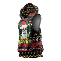 Skull Have A Rad Christmas Sleeveless Hoodie Xmas Holiday Patterns - Wonder Print Shop
