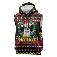 Skull Have A Rad Christmas Sleeveless Zip Hoodie Xmas Holiday Patterns - Wonder Print Shop