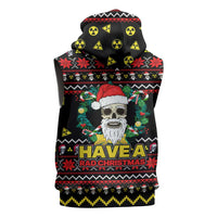 Skull Have A Rad Christmas Sleeveless Zip Hoodie Xmas Holiday Patterns - Wonder Print Shop