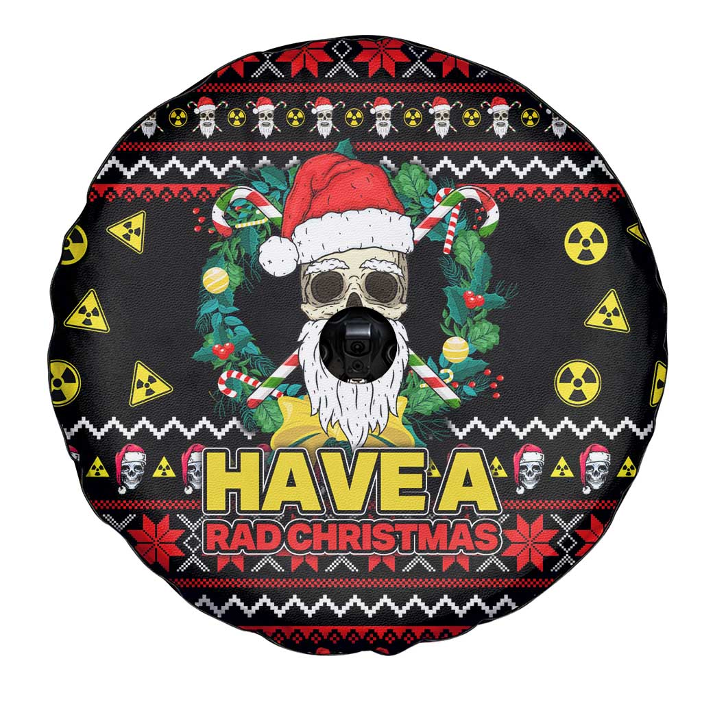 Skull Have A Rad Christmas Spare Tire Cover Xmas Holiday Patterns - Wonder Print Shop
