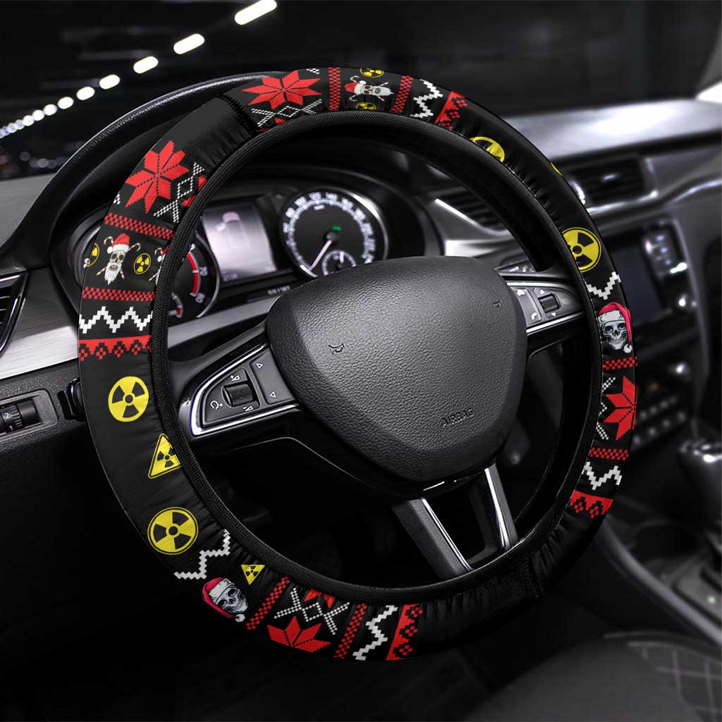 Skull Have A Rad Christmas Steering Wheel Cover Xmas Holiday Patterns - Wonder Print Shop